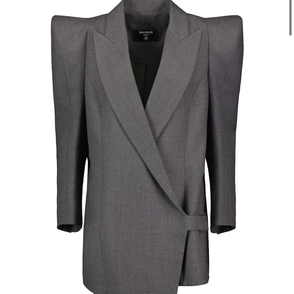 Balmain Charcoal Tailored Jacket